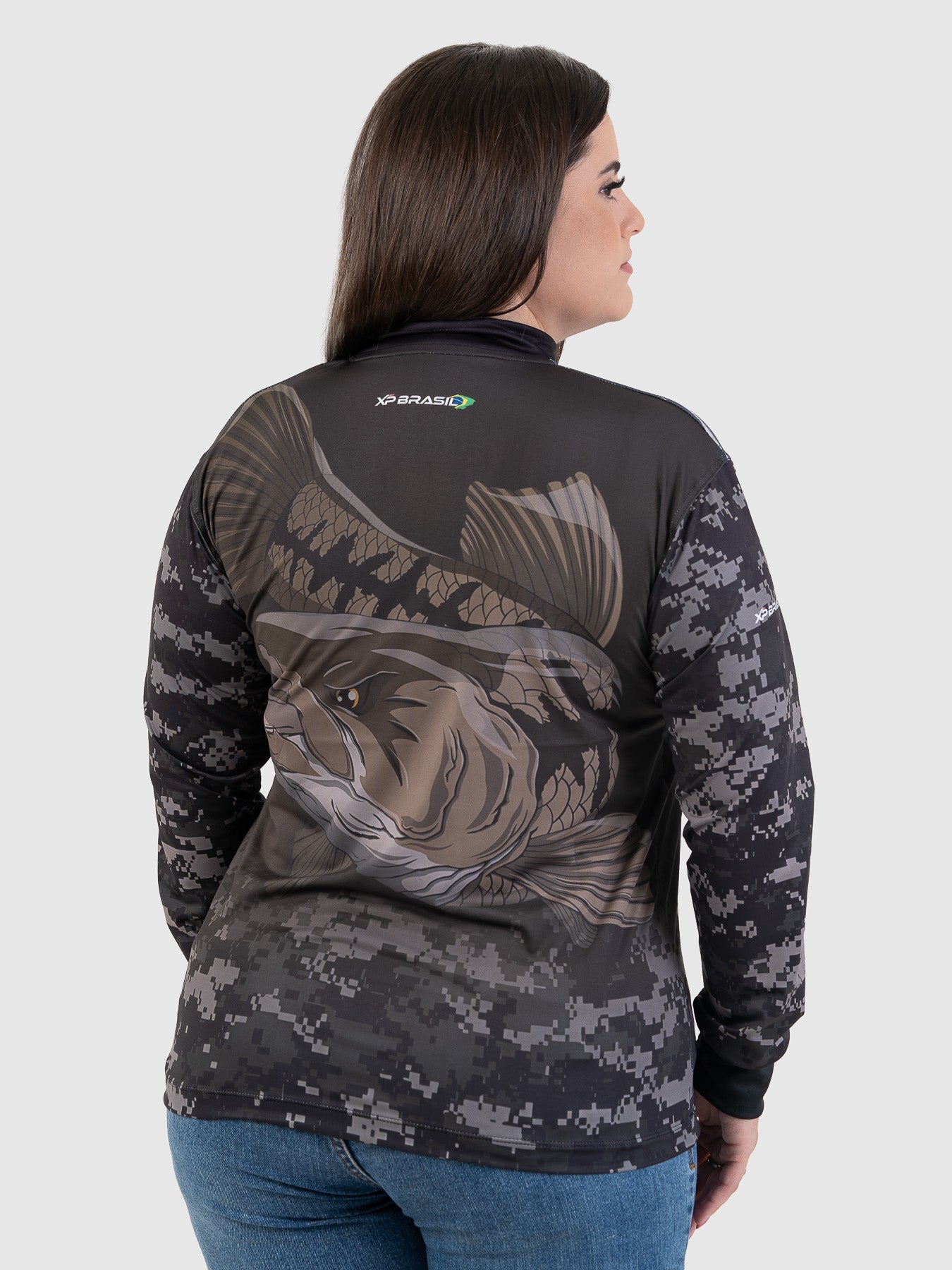 Camiseta Feminina Manga Longa XP BRASIL - PESCA 005