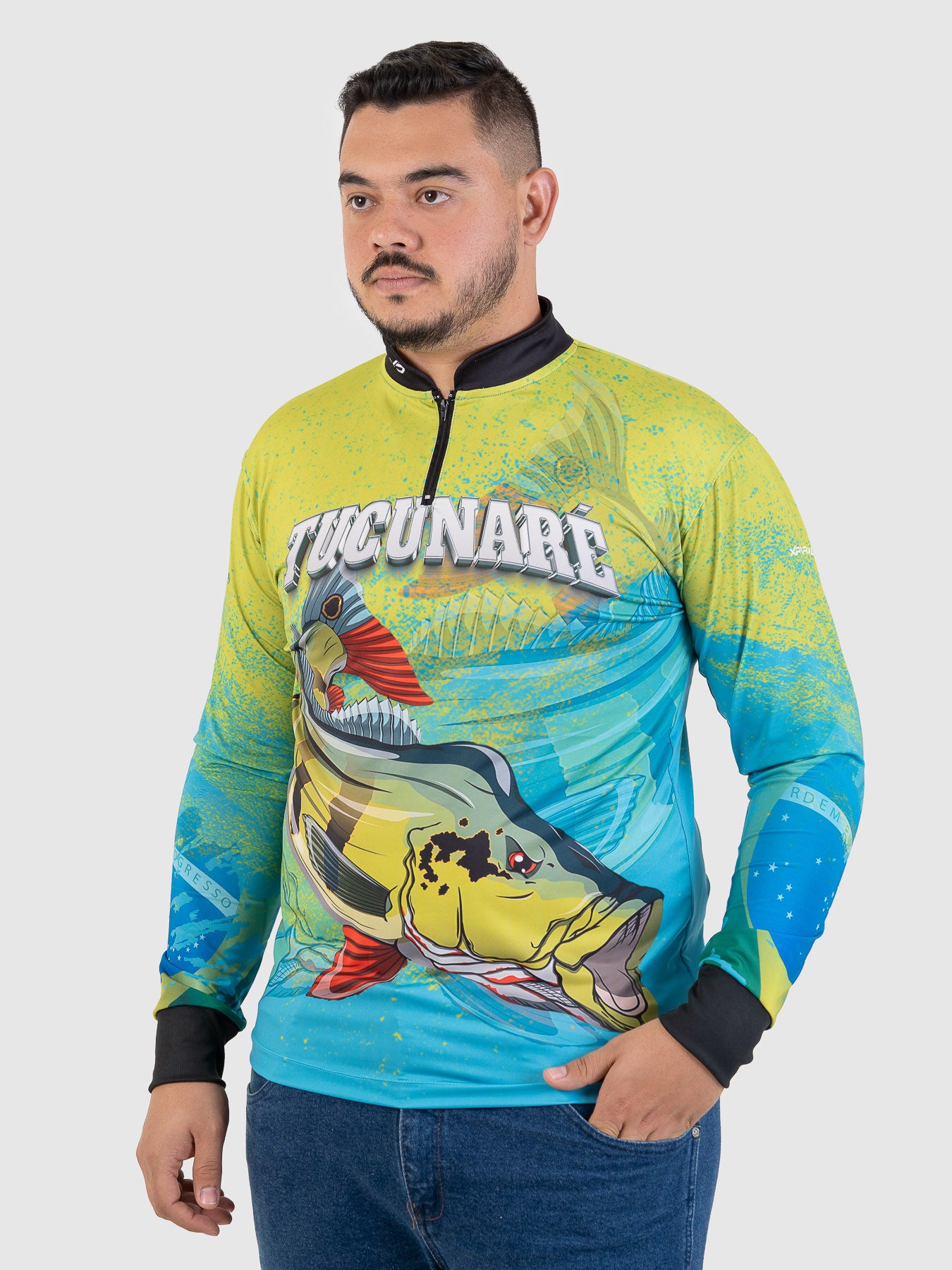 Camiseta Masculina Manga Longa XP BRASIL - PESCA 004
