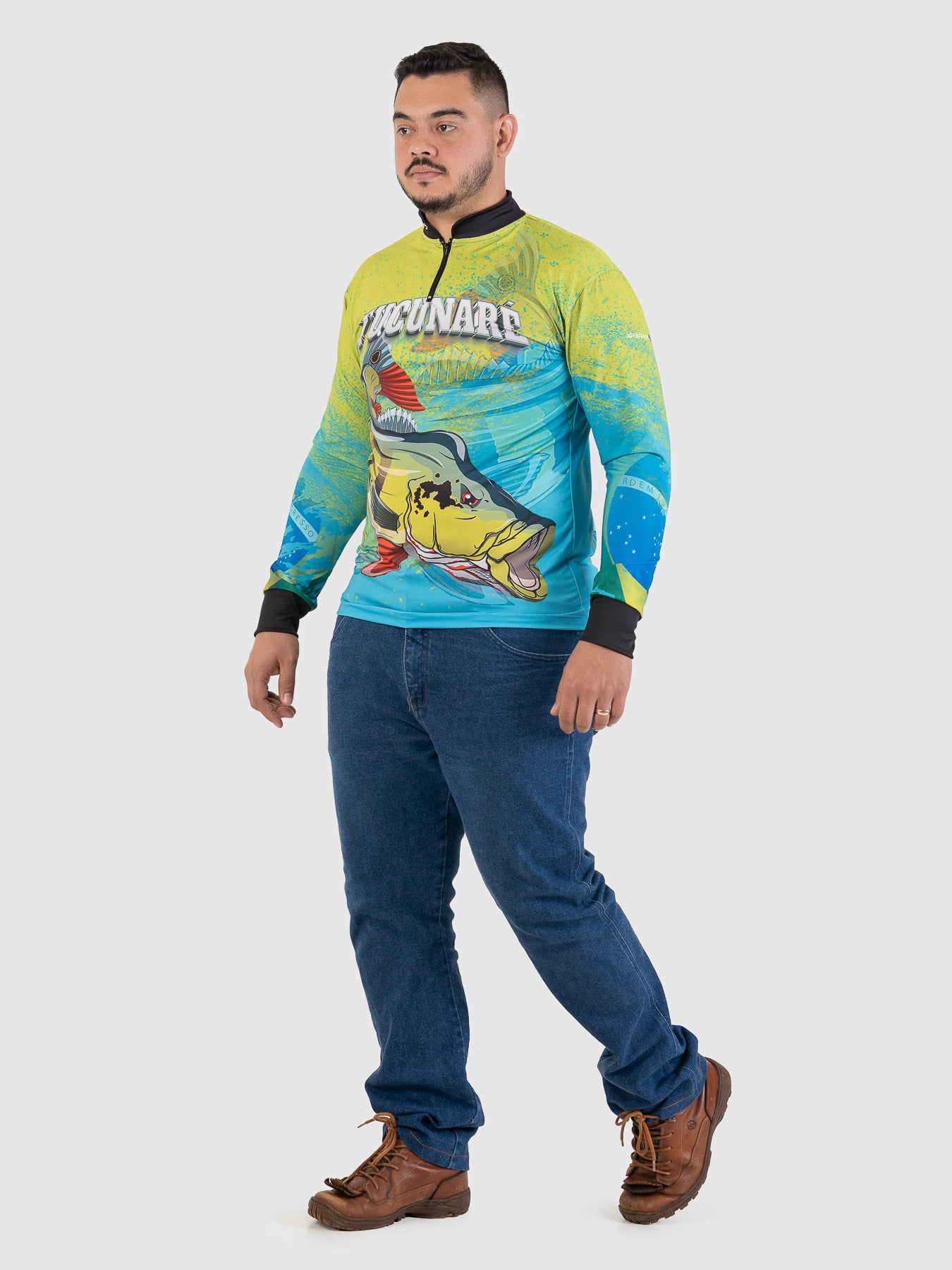 Camiseta Masculina Manga Longa XP BRASIL - PESCA 004