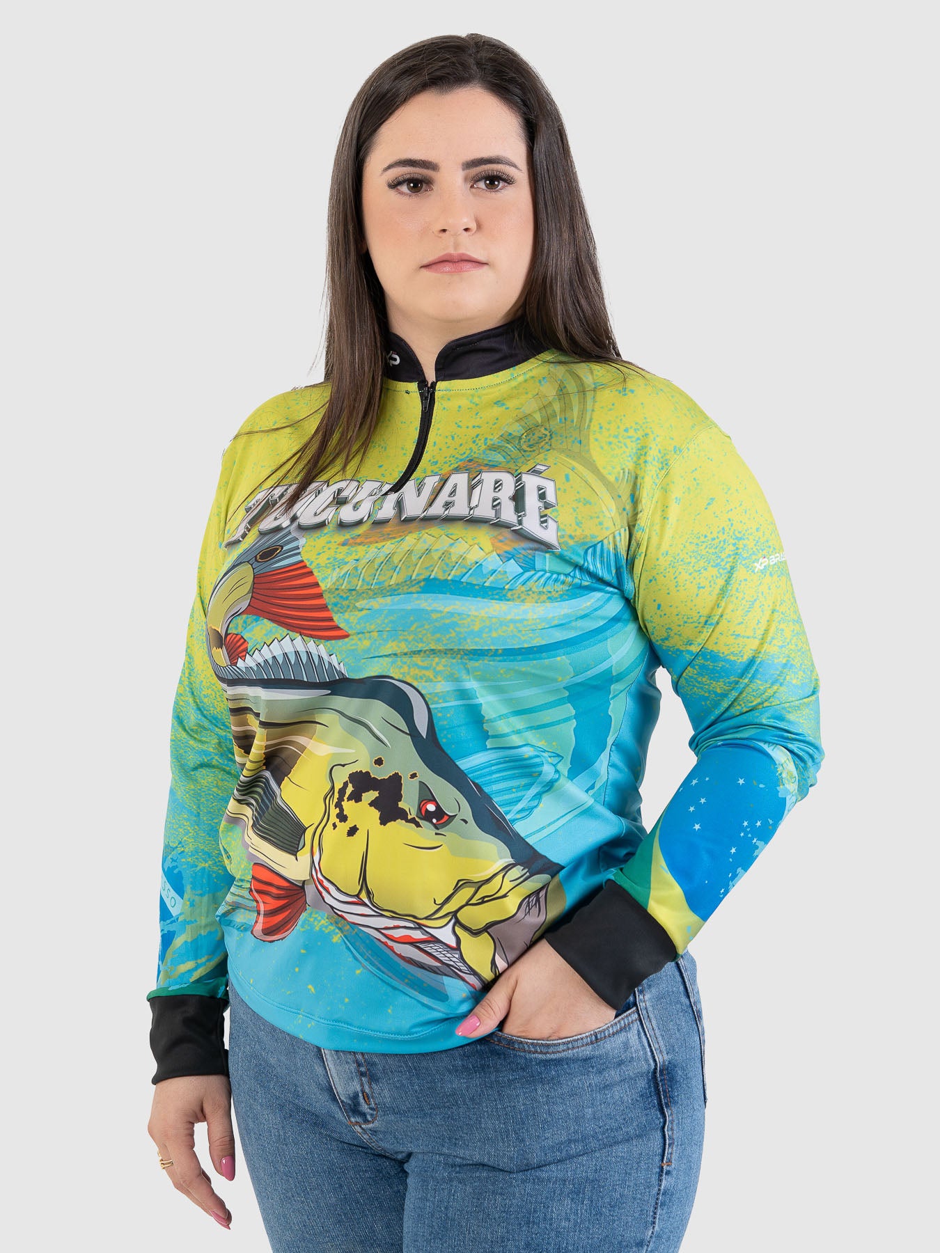 Camiseta Feminina Manga Longa XP BRASIL - PESCA 004
