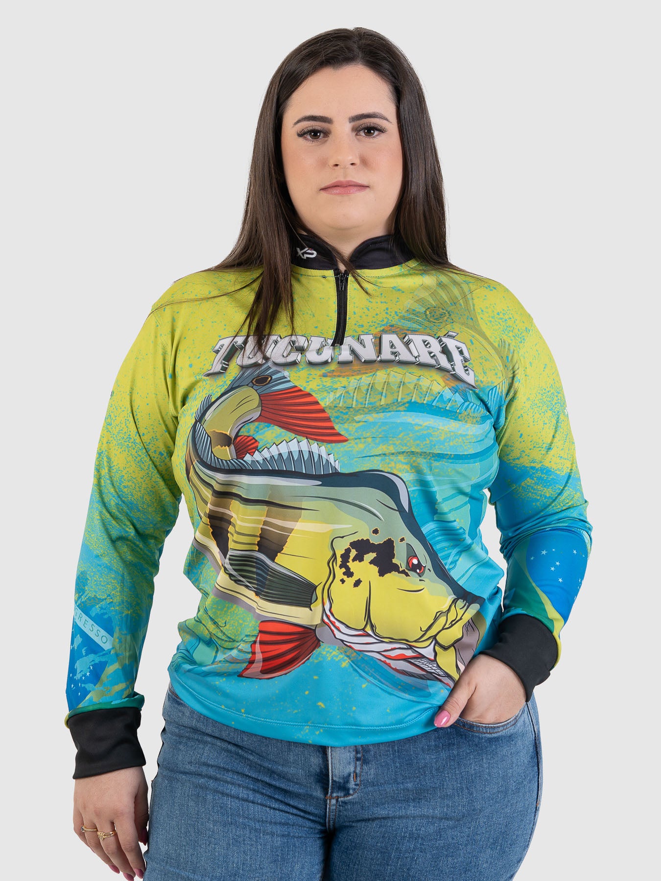 Camiseta Feminina Manga Longa XP BRASIL - PESCA 004
