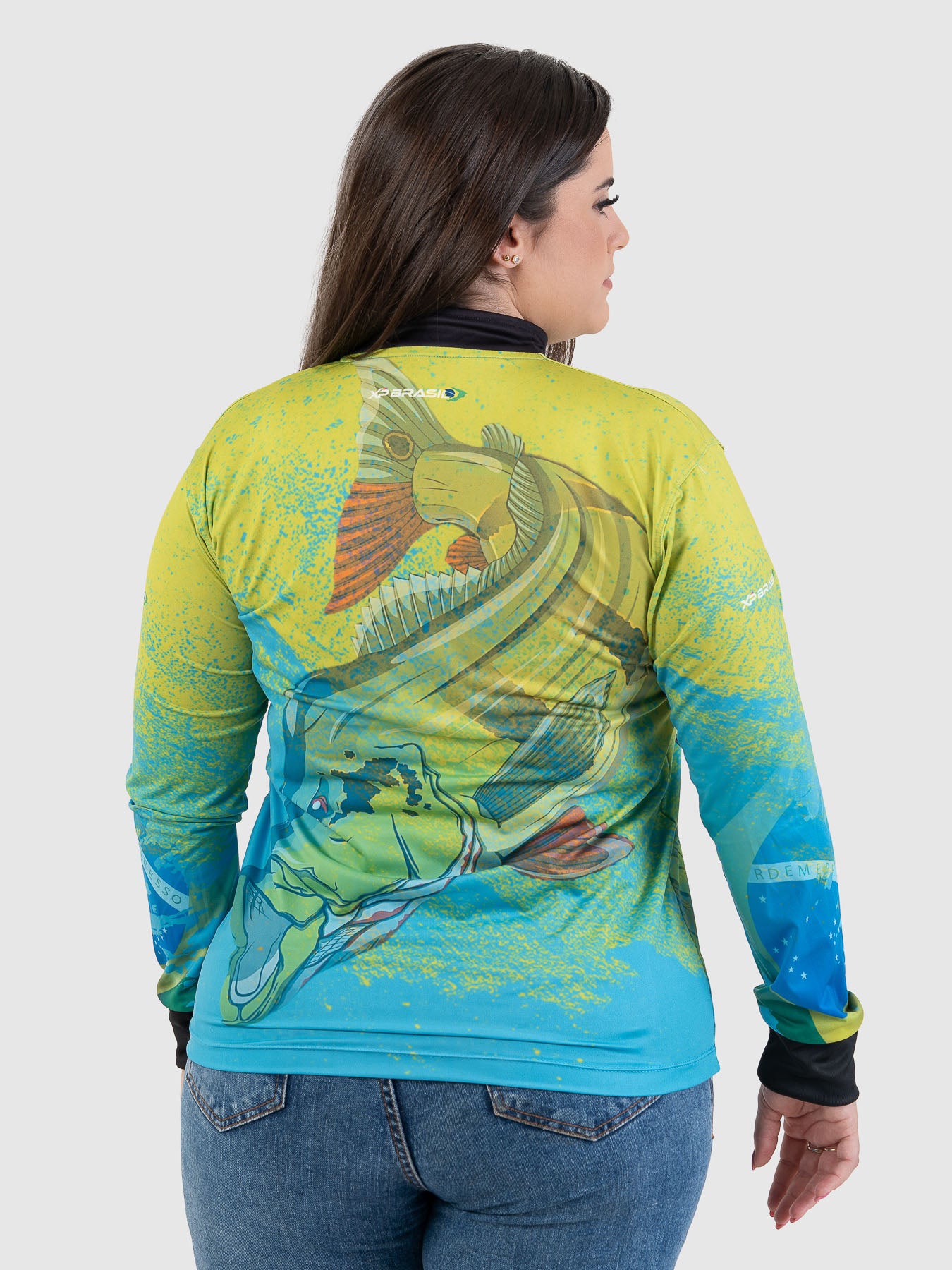 Camiseta Feminina Manga Longa XP BRASIL - PESCA 004