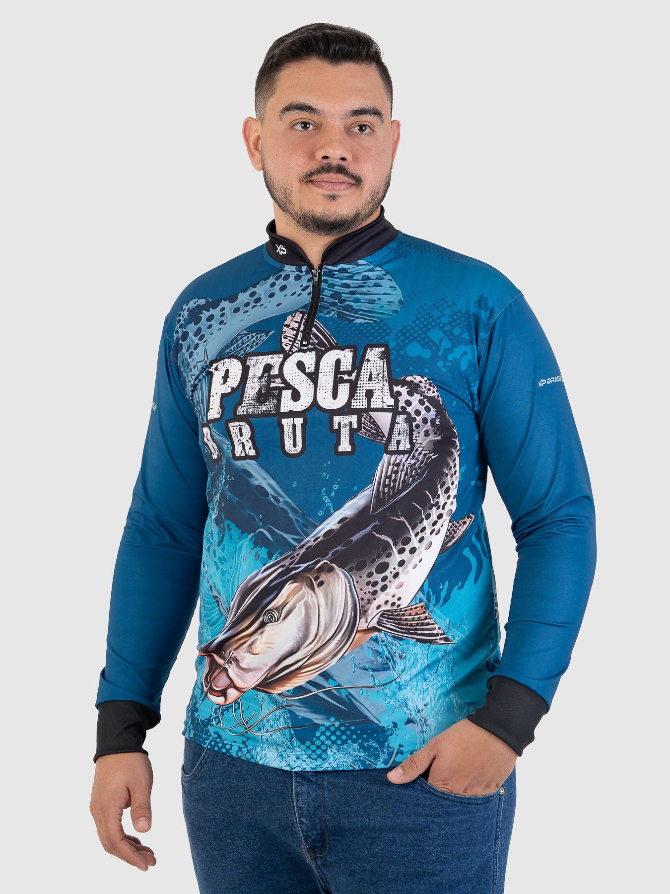 Camiseta Masculina Manga Longa XP BRASIL - PESCA 008