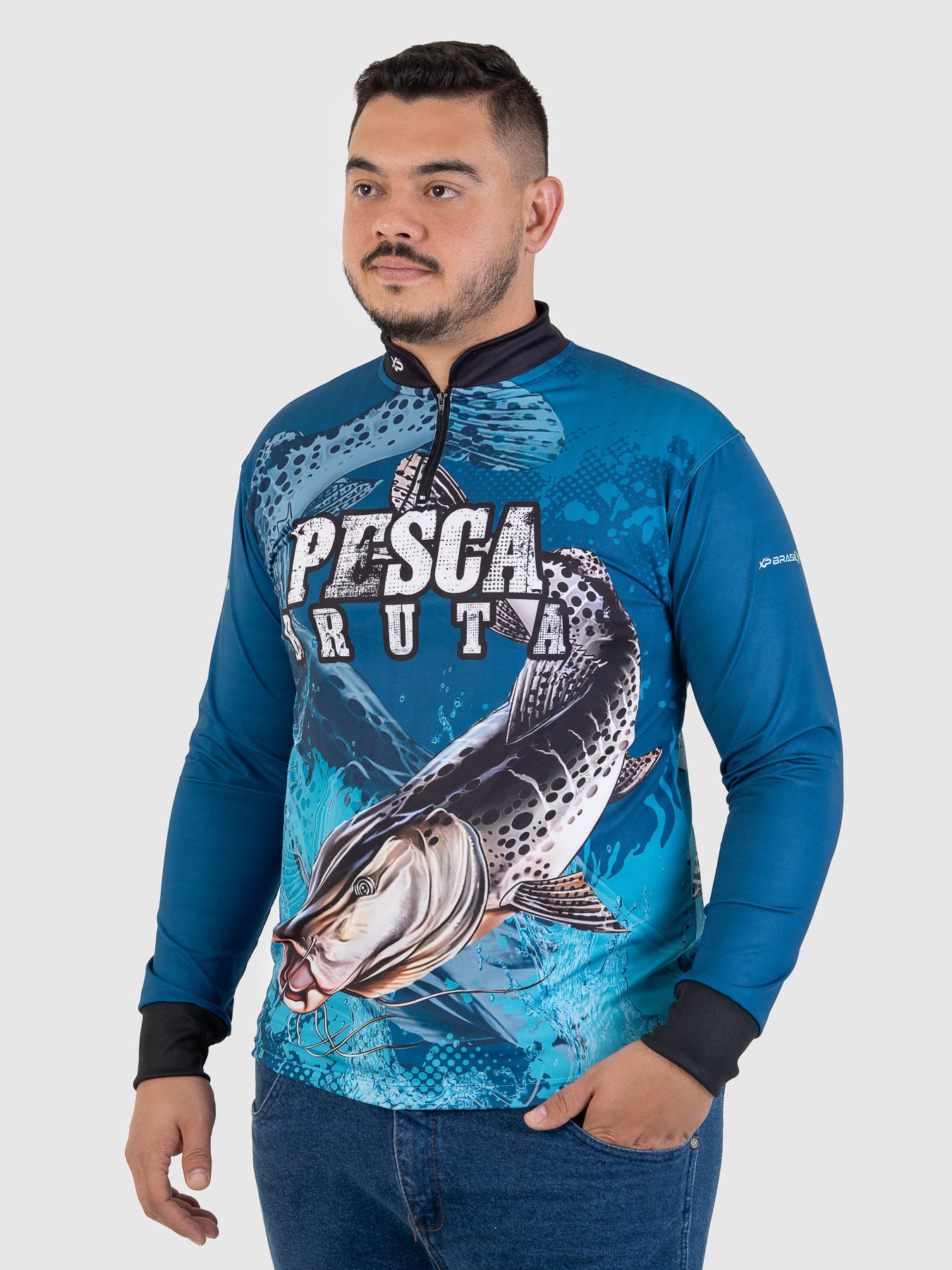 Camiseta Masculina Manga Longa XP BRASIL - PESCA 008