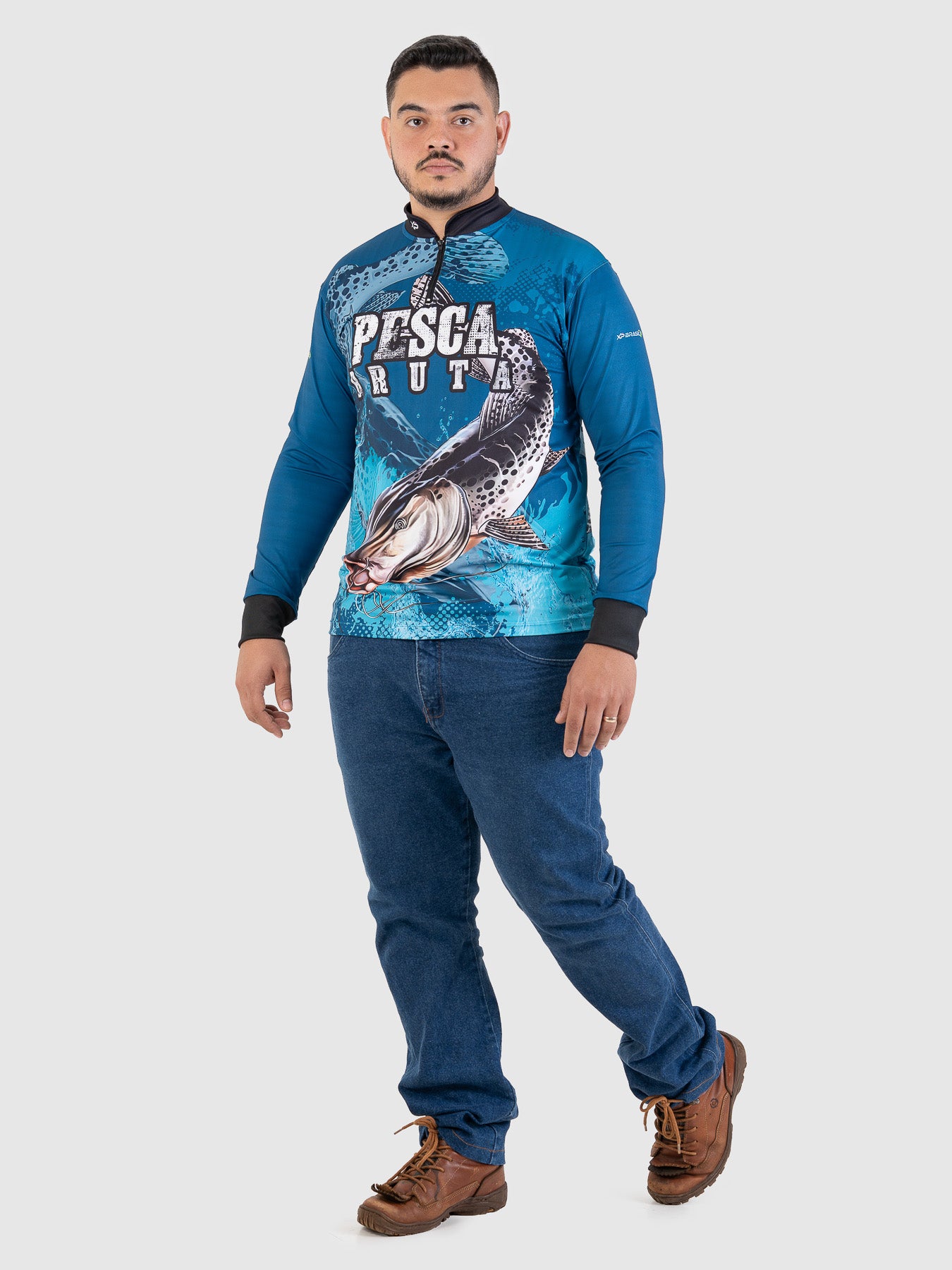 Camiseta Masculina Manga Longa XP BRASIL - PESCA 008
