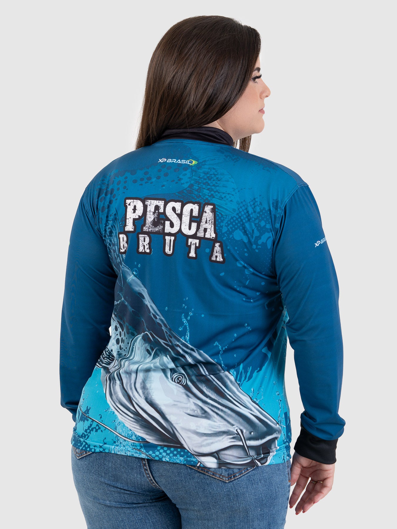 Camiseta Feminino Manga Longa XP BRASIL - PESCA 008