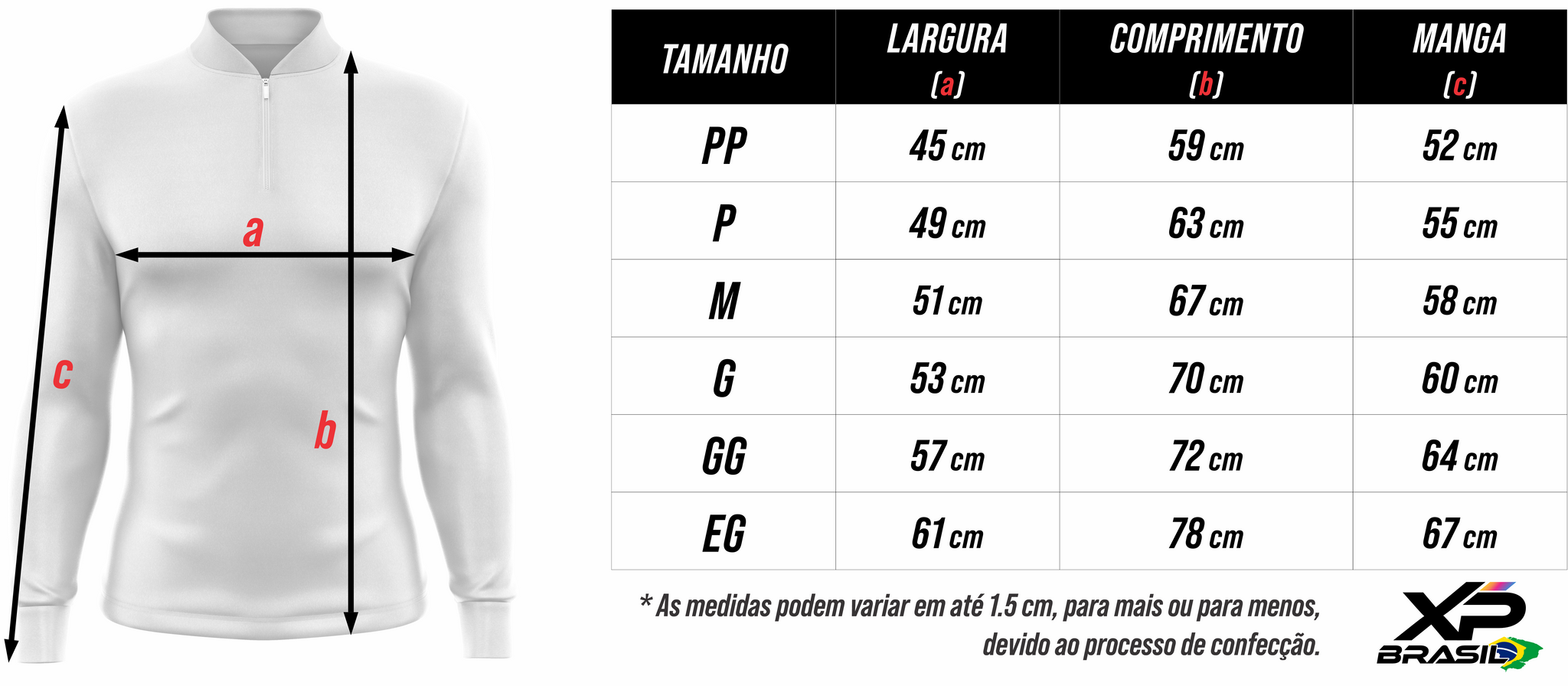 Camiseta Feminina Manga Longa XP BRASIL - FEM 003