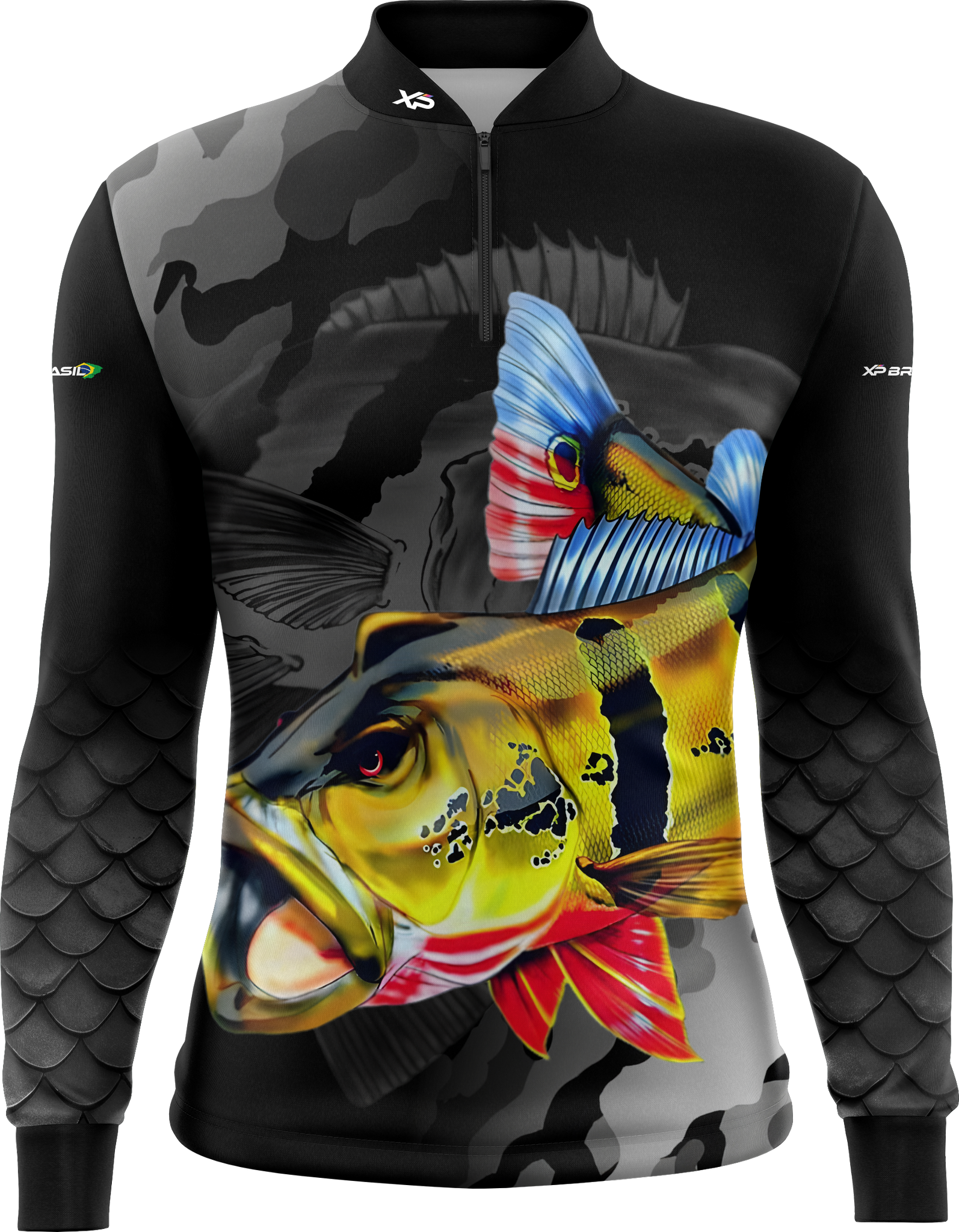 Camiseta Masculina Manga Longa XP BRASIL - PESCA 001