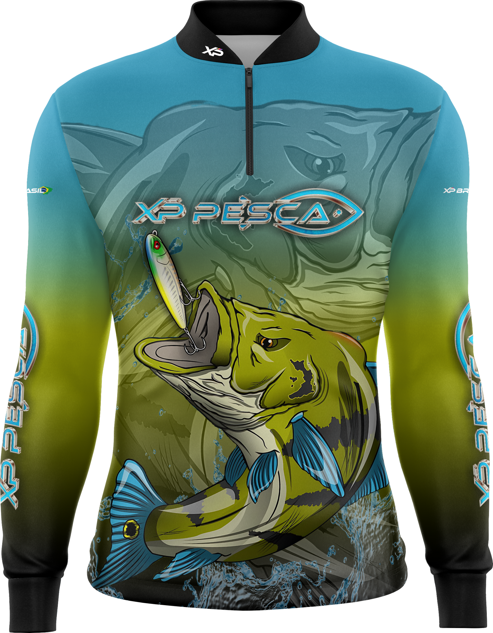 Camiseta Masculina Manga Longa XP BRASIL - PESCA 009